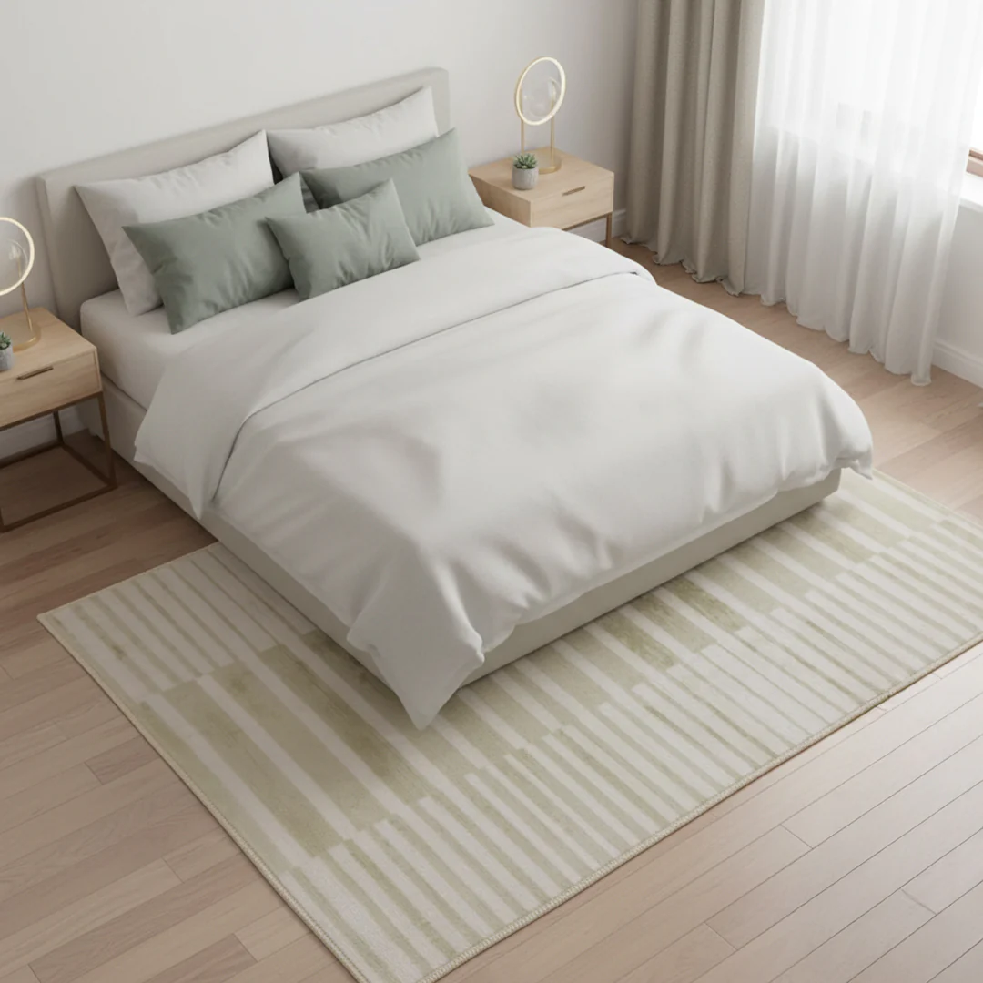 Muddy Mat® Creamline Washable Area Rugs for Living Room, Bedroom & Dining Room – Modern Soft Low Pile Non Slip Carpet – Pet Friendly Waterproof Foldable Rugs for Home - Image 5