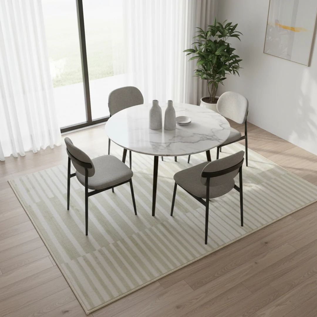 Muddy Mat® Creamline Washable Area Rugs for Living Room, Bedroom & Dining Room – Modern Soft Low Pile Non Slip Carpet – Pet Friendly Waterproof Foldable Rugs for Home - Image 6