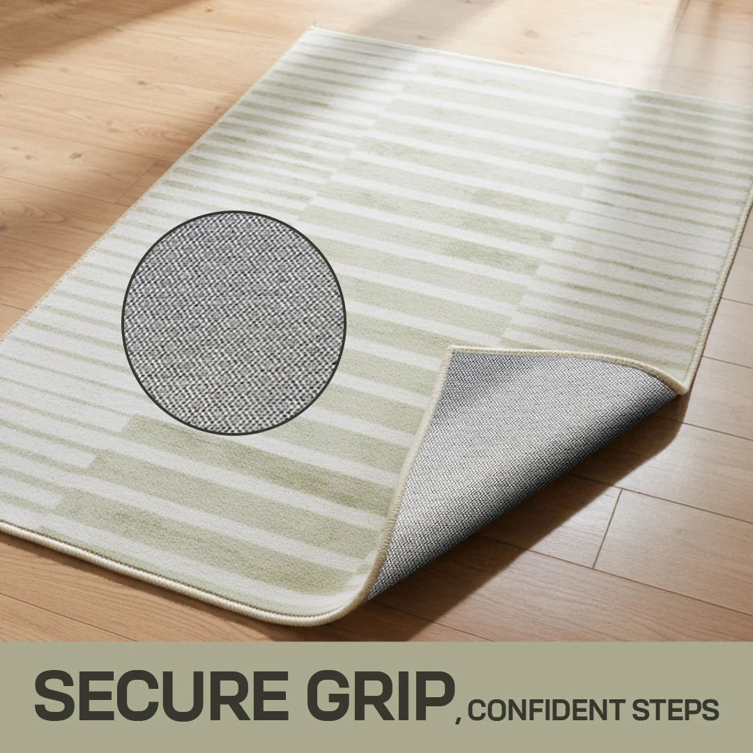 Muddy Mat® Creamline Washable Area Rugs for Living Room, Bedroom & Dining Room – Modern Soft Low Pile Non Slip Carpet – Pet Friendly Waterproof Foldable Rugs for Home - Image 8