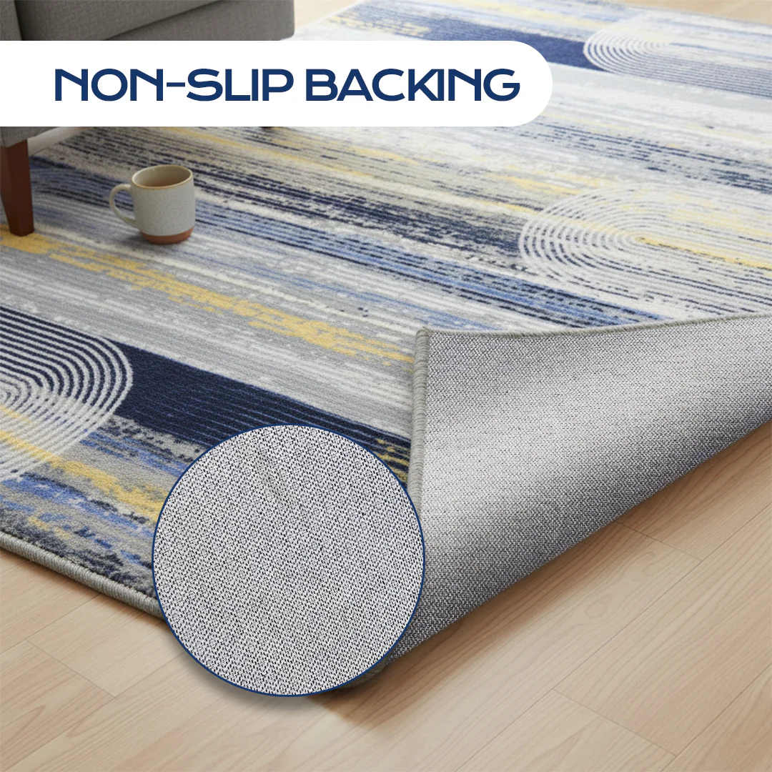 Muddy Mat® Horizon Washable Area Rugs for Living Room, Bedroom & Dining Room – Modern Soft Low Pile Non Slip Carpet – Pet Friendly Waterproof Foldable Rugs for Home - Image 12