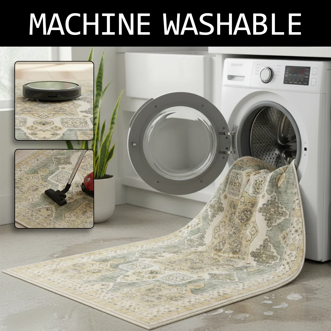 Muddy Mat® Monarch Washable Area Rugs for Living Room, Bedroom & Dining Room – Modern Soft Low Pile Non Slip Carpet – Pet Friendly Waterproof Foldable Rugs for Home - Image 10
