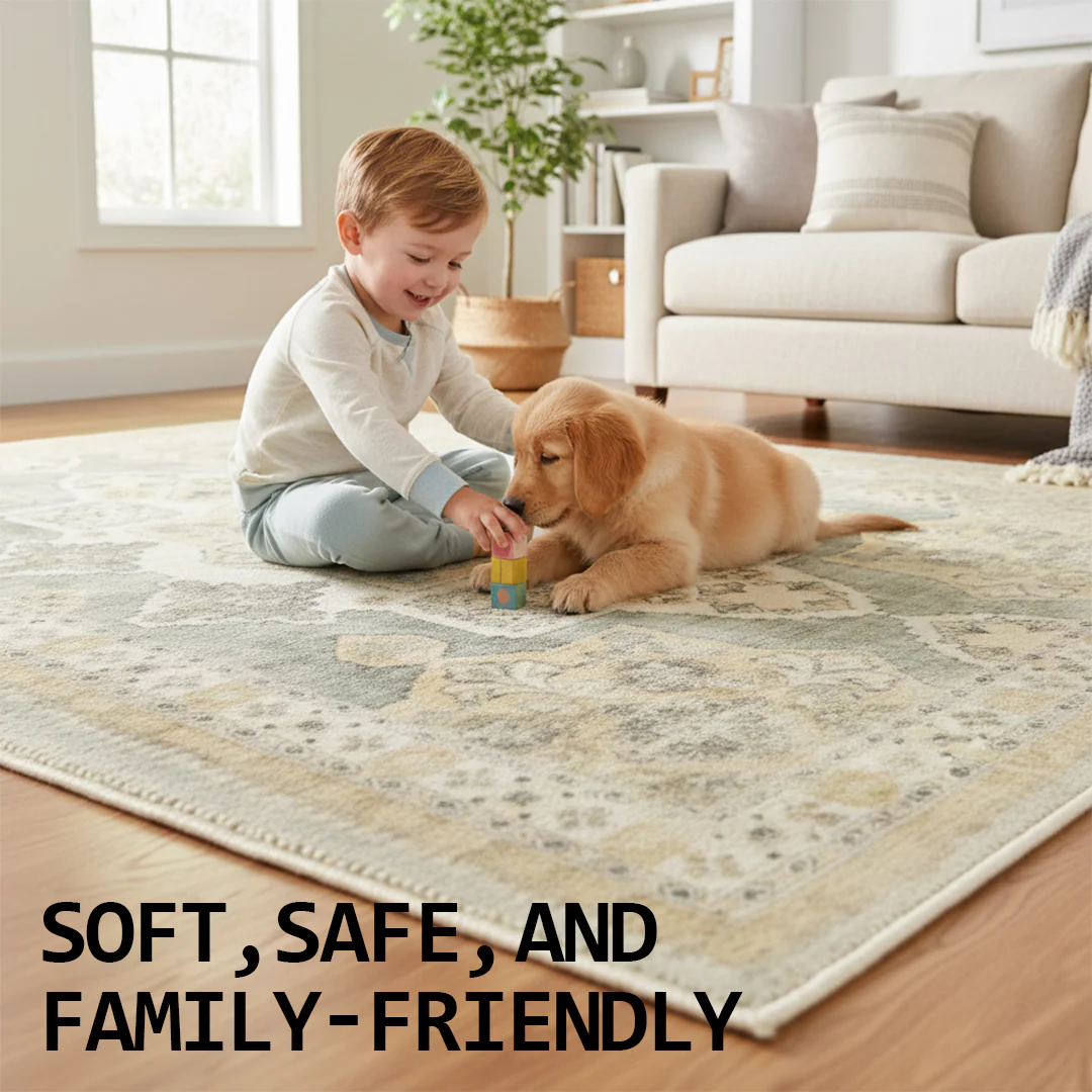 Muddy Mat® Monarch Washable Area Rugs for Living Room, Bedroom & Dining Room – Modern Soft Low Pile Non Slip Carpet – Pet Friendly Waterproof Foldable Rugs for Home - Image 7